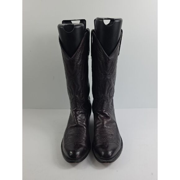 Lucchese 2000 Original Burgundy Leather Cowboy Men\'s Boots Size 11